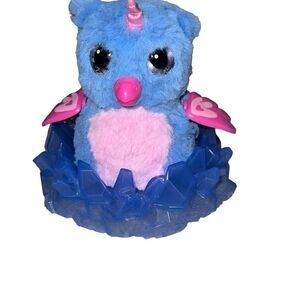 Hatchimals Spin Master Kids Lights & Sound Interactive Blue Hatched Owlicorn Toy